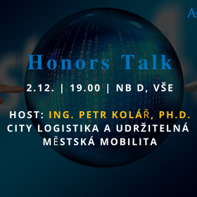 Nenechte si ujít Honors Talk na téma Smart cities a digitalizace v dopravě /2.12./