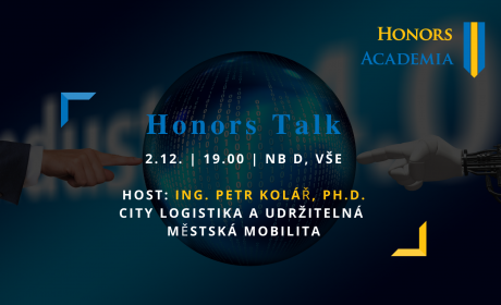 Nenechte si ujít Honors Talk na téma Smart cities a digitalizace v dopravě /2.12./